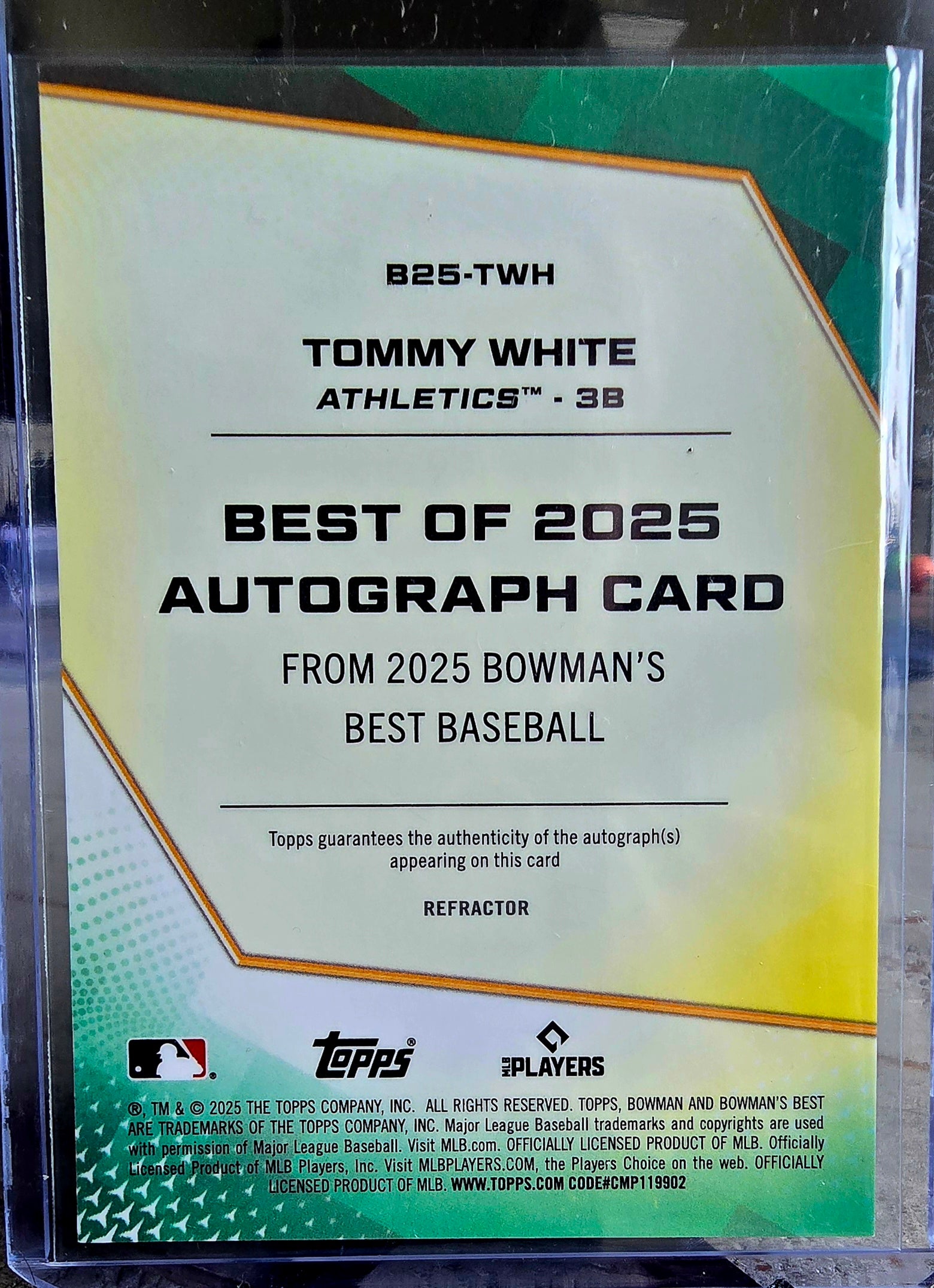 2025 Bowman Best - Tommy White Auto - Base Auto #B25-TWH