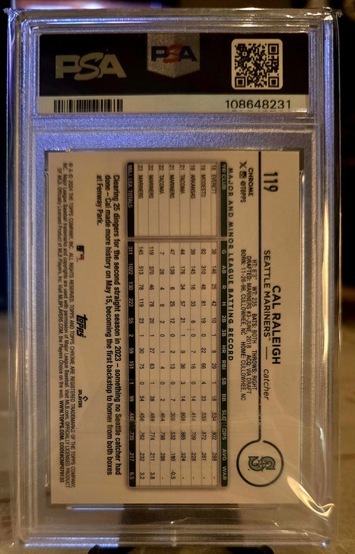 2024 Topps Chrome LogoFractor - Cal Raleigh - Black Refractor 03/10!!