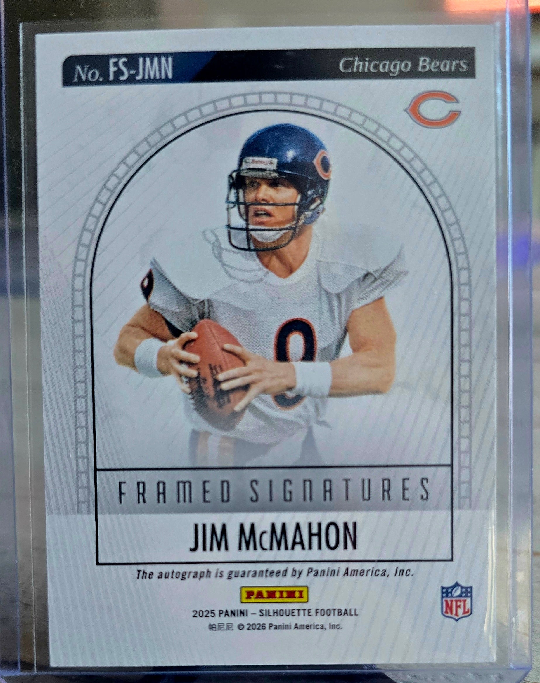 2025 Panini Silhouette - Jim McMahon - Framed Signatures Auto 15/20